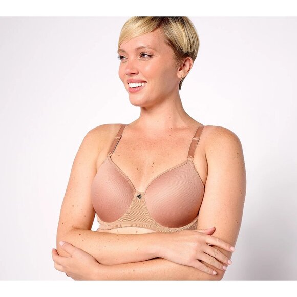 Breezies Warm Sand Smooth Perfection Underwire T-Shirt Bra Size 40C - Picture 1 of 5